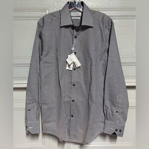 LEVINAS limited Edition,Navy check Men's Shirt